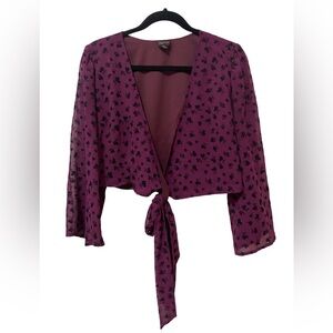 Free Press Floral Tie Crop Top